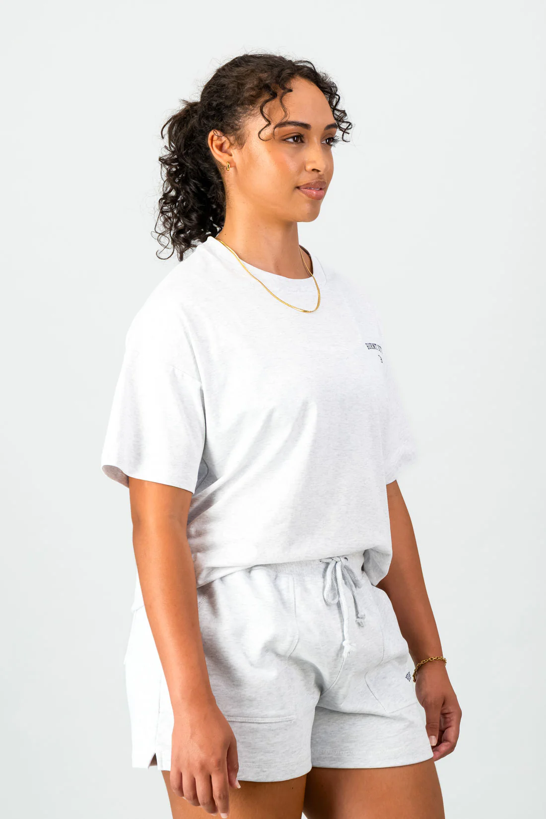 Academy Oversized Tee - Grey Melange - Image 3