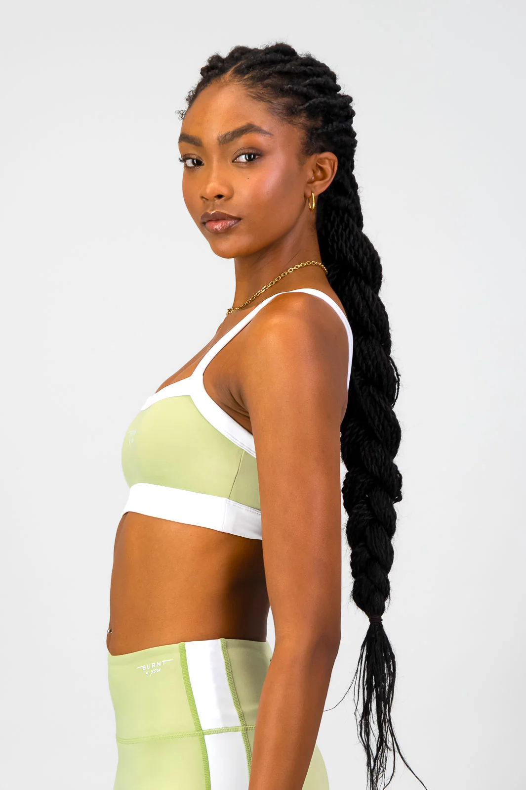 Burnt x You Sports Bra - Aloe - Image 4
