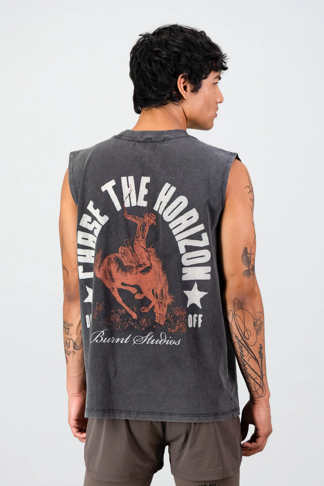 Chase The Horizon Cotton Tank - Black - Image 2