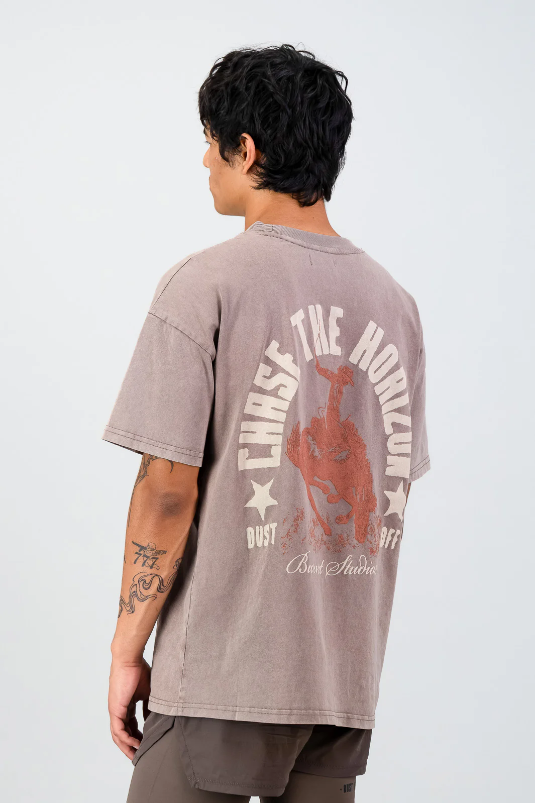 Chase The Horizon Cotton Tee - Brown - Image 2