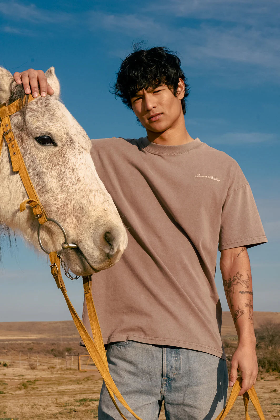 Chase The Horizon Cotton Tee - Brown - Image 5