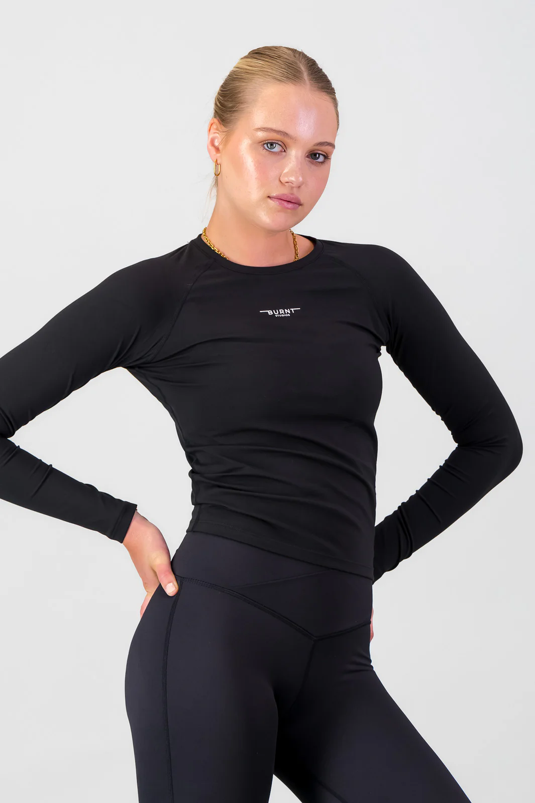 Fitted Long Sleeve - Black - Image 4