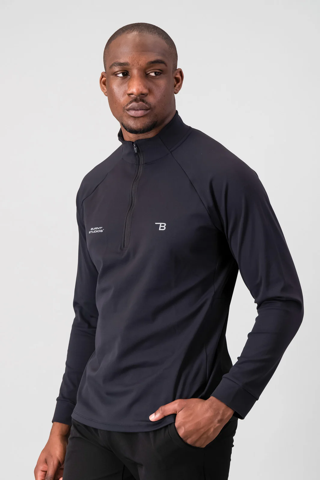 Fundamental 1/4 Zip - Black - Image 3