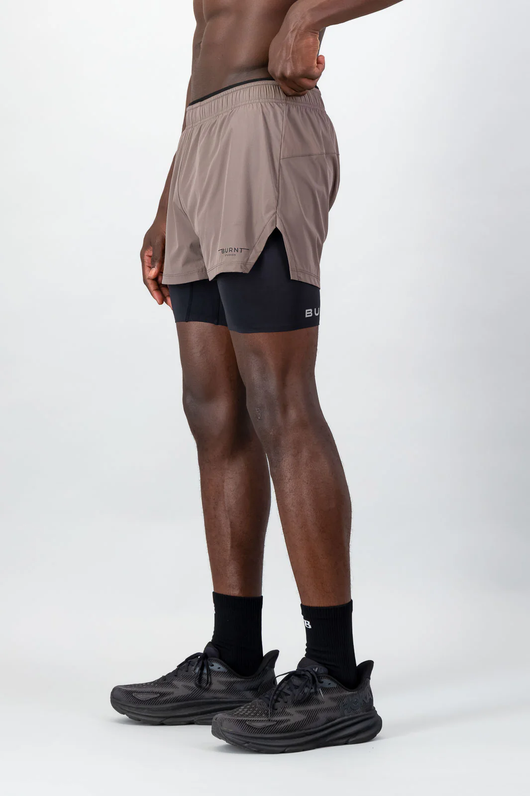 Energy 2-in-1 Short - Brown & Black - Image 2