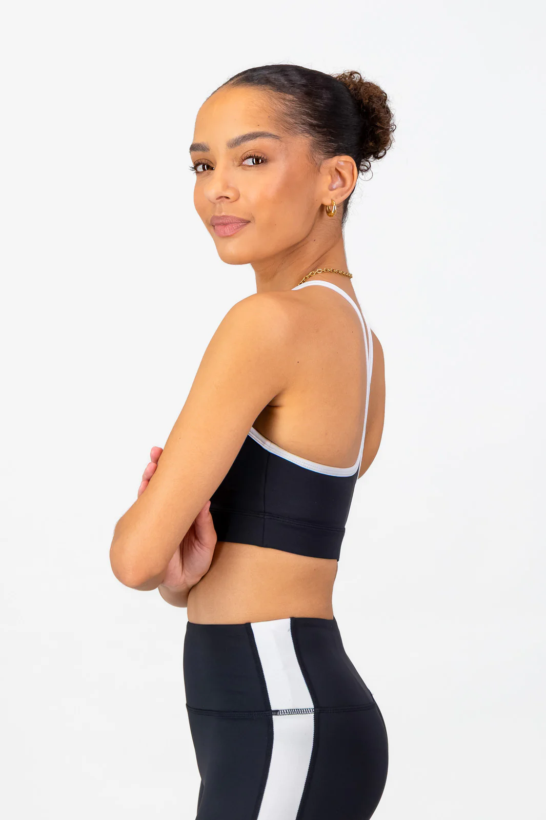 Lua Sports Bra - Black & White - Image 2