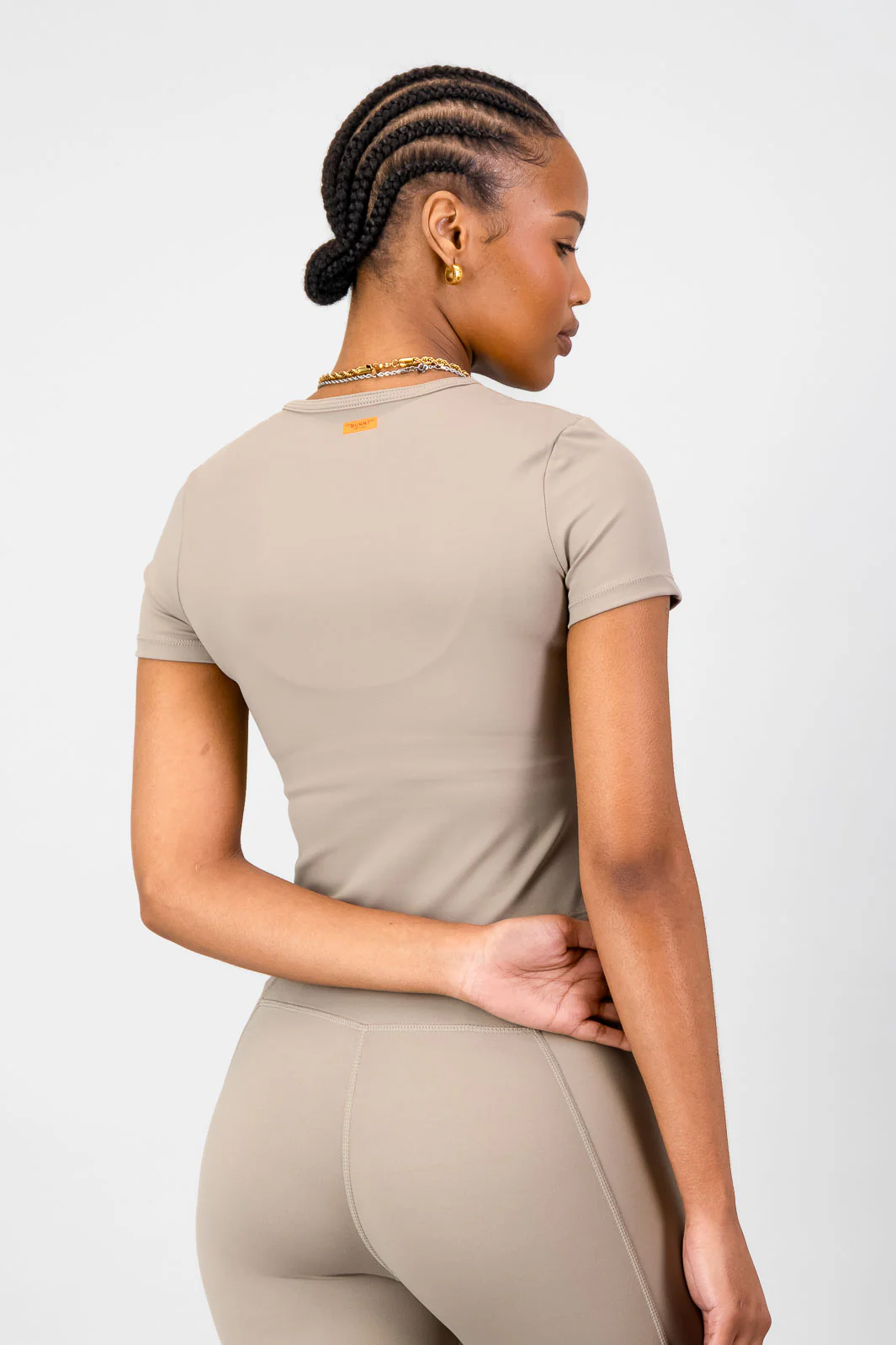 Olivia Fitted Tee - Cashew - Image 2