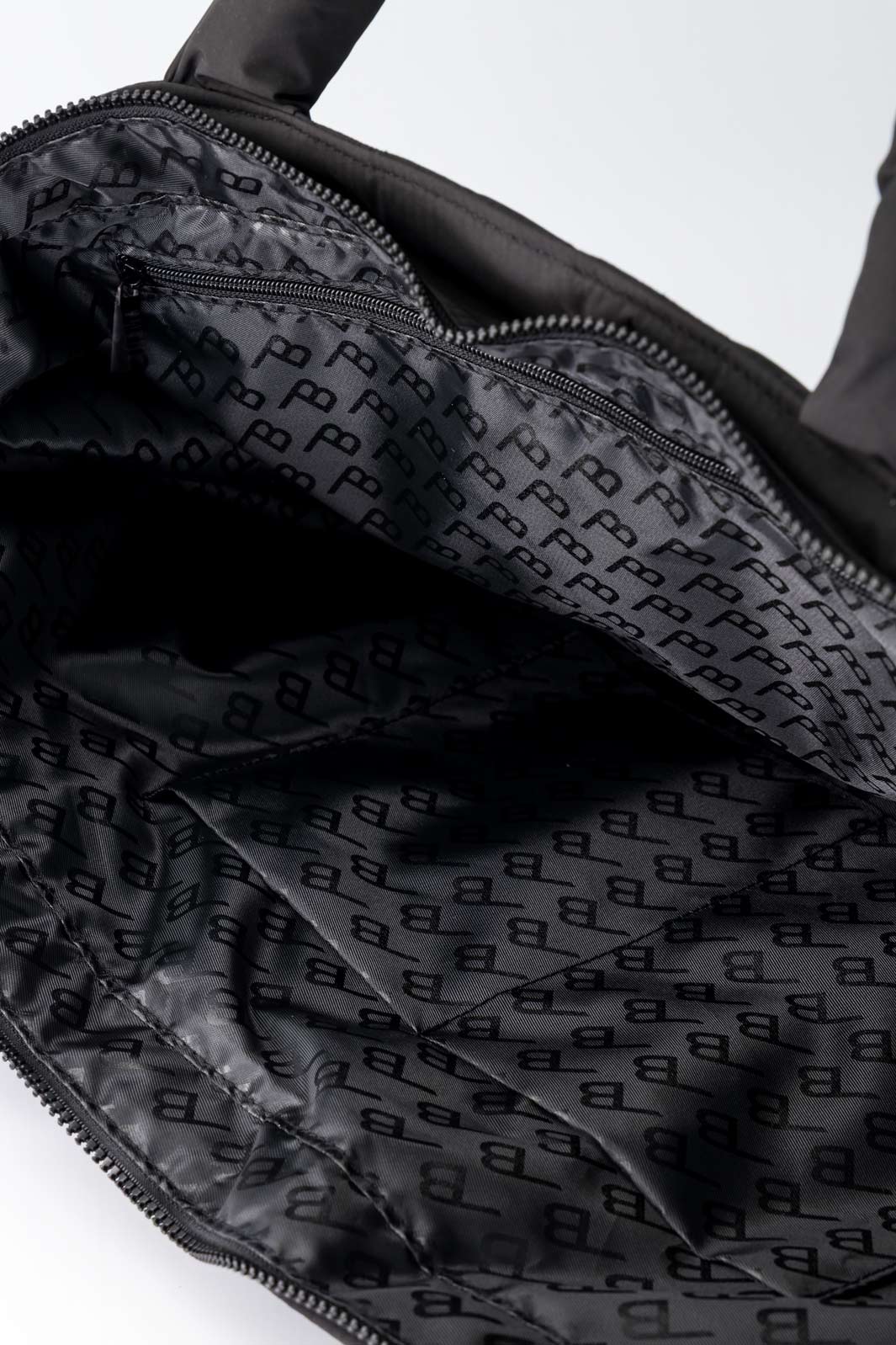 Quilted Tote Bag - Black - Image 5