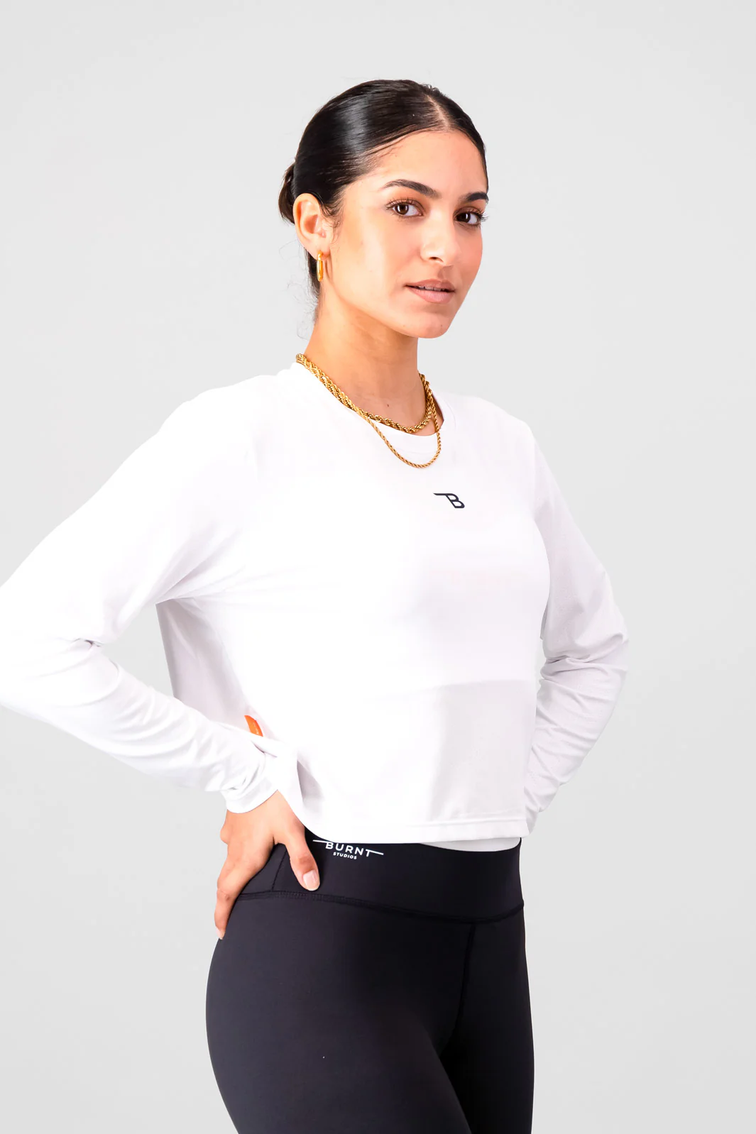 Relay Relaxed Long Sleeve - White - Image 4