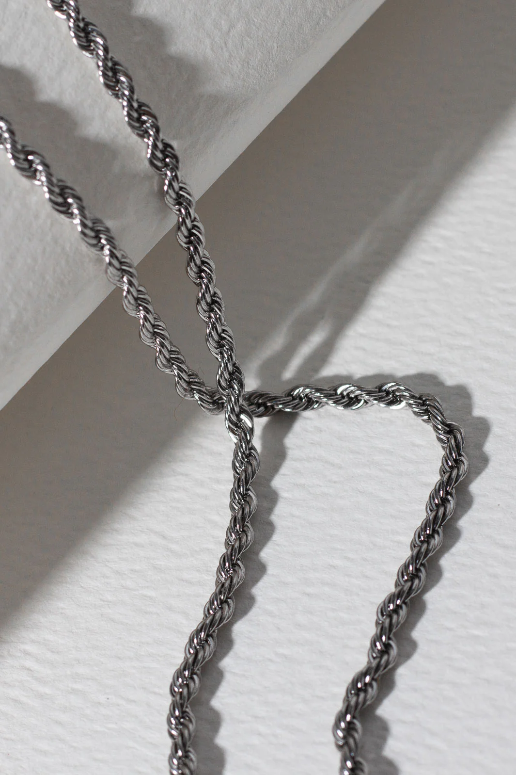 Rope Chain Necklace - Silver - Image 2