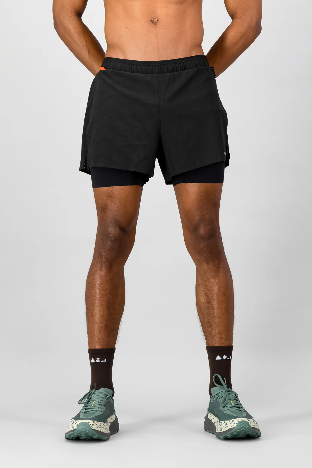 Venture Men's 2-in-1 Run Short - Black - Image 5