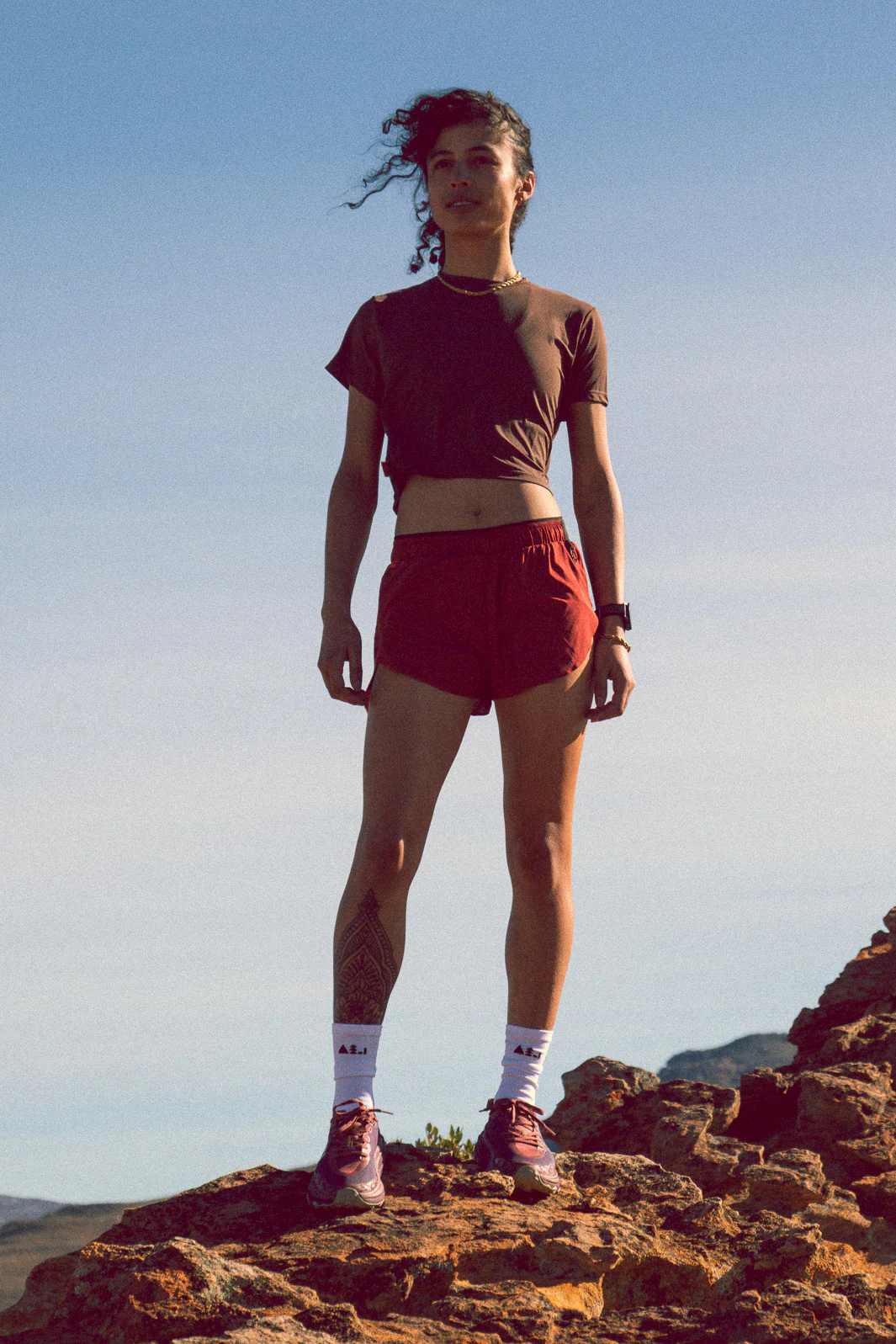 Women's Peak Active Tee - Clay - Image 7