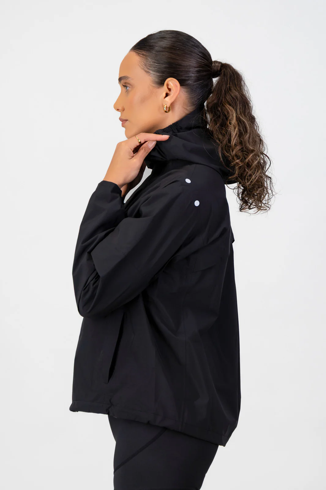 Essential Women's Waterproof Jacket - Black - Image 3