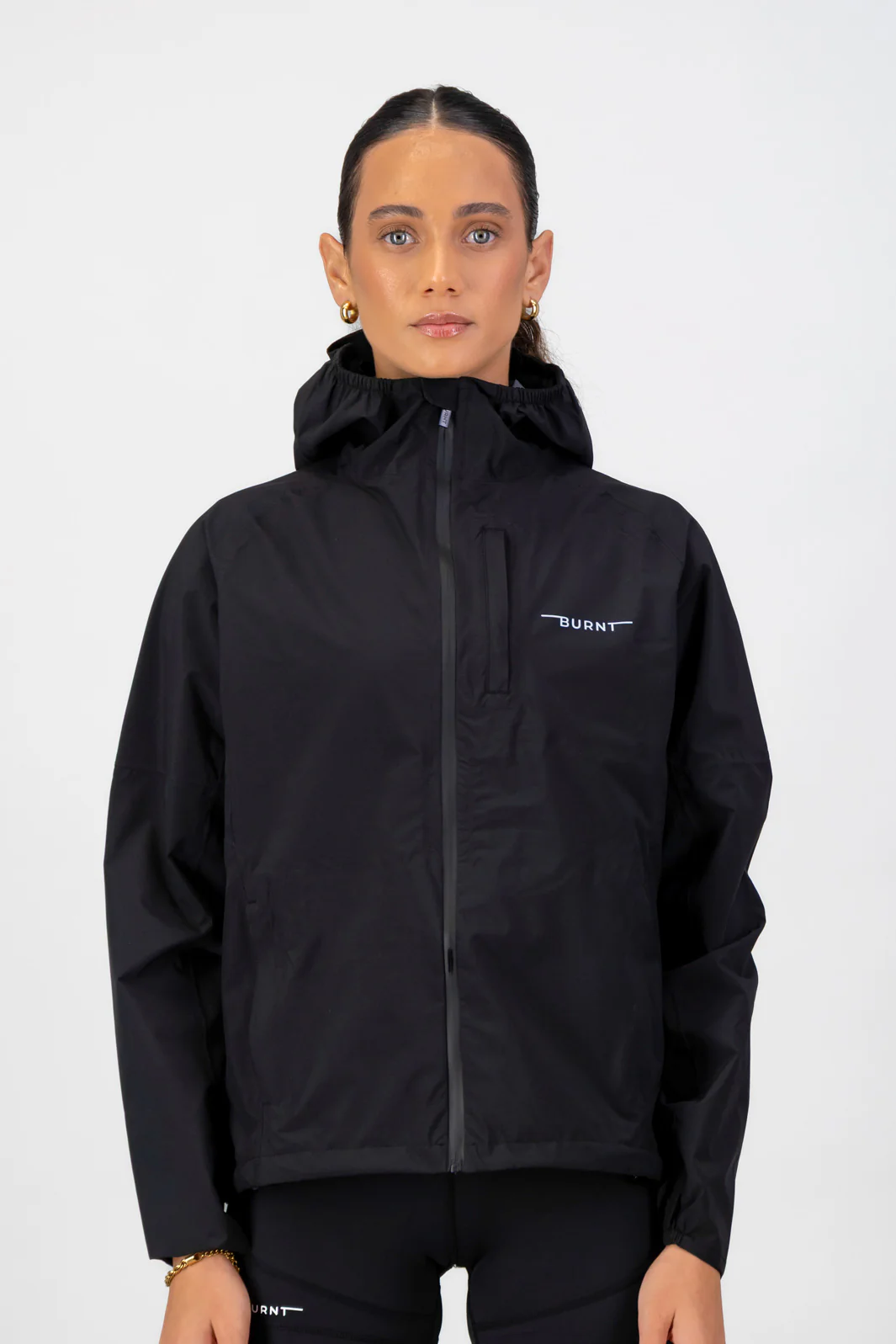 Essential Women's Waterproof Jacket - Black - Image 4